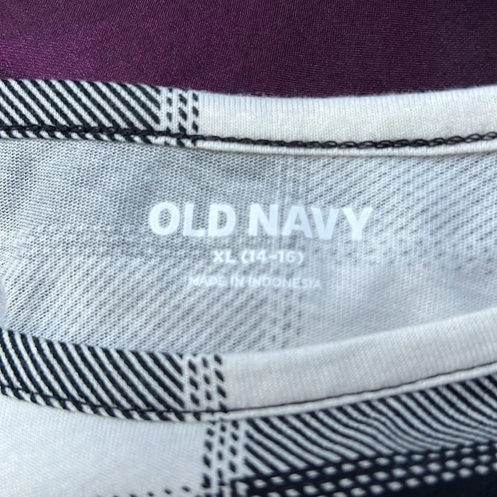 Old Navy Plaid GIRLS Jersey Knit Dress size XL 14-16